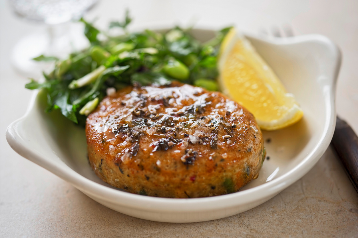 Fish cakes close up