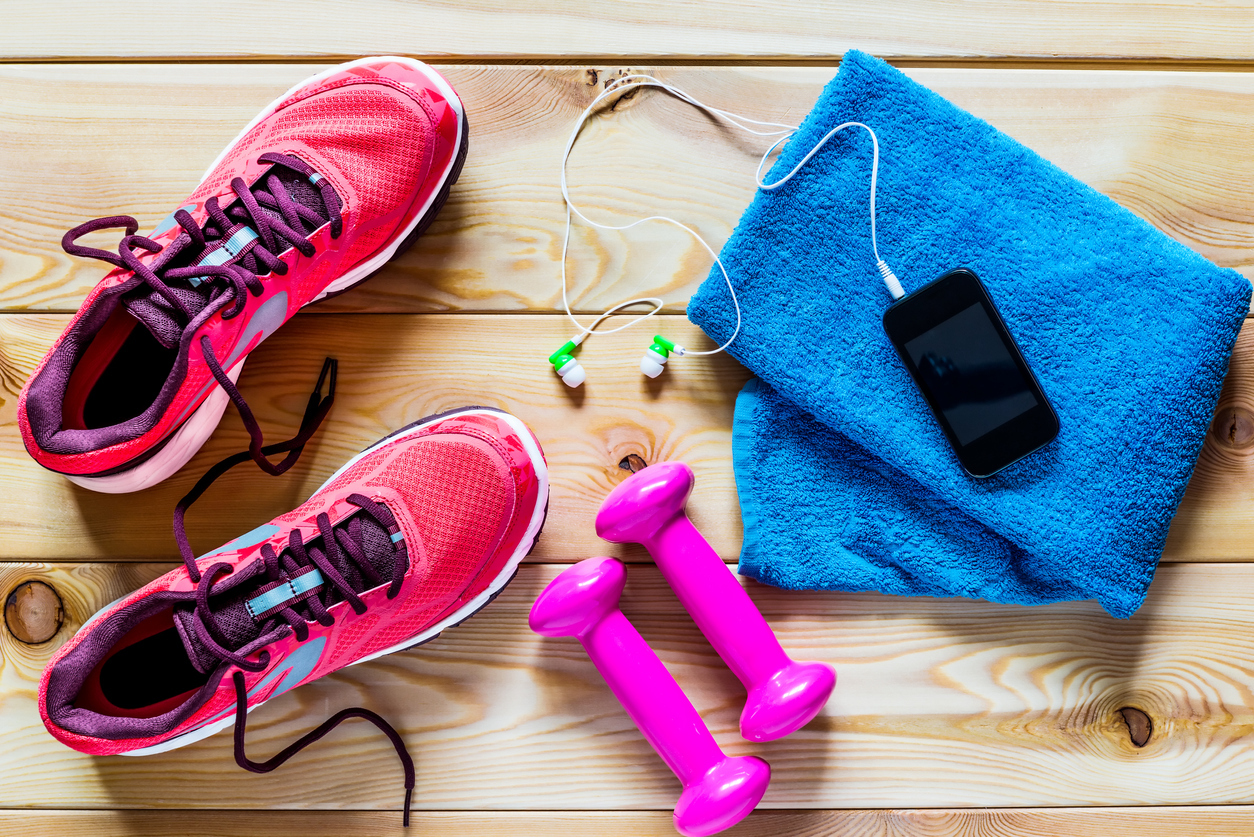 Exercise flatlay